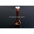 Pallone volumetrico con un segno di graduazione Amber Ground-in Glass Stopper / Plastic Stopper